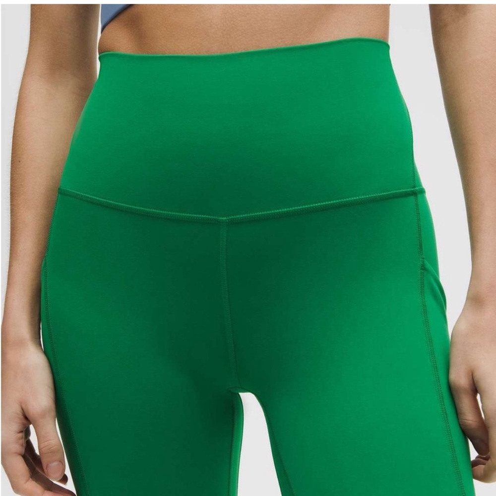 Lululemon green align leggings with pockets size 4